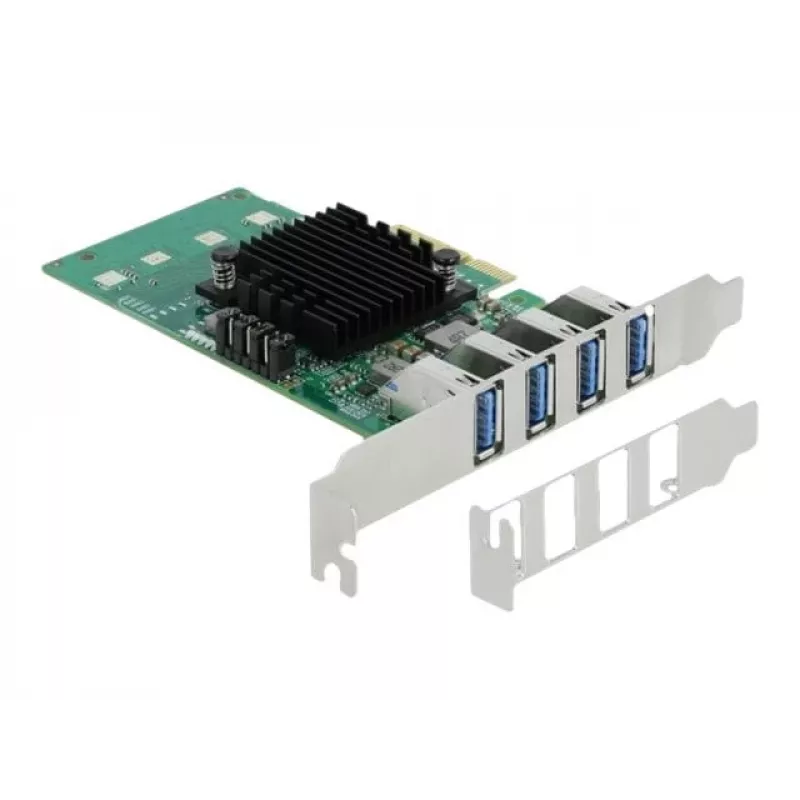 DeLOCK PCI Express x4-kaart naar 4 x externe USB 3.0 quad channel - low profile formaat