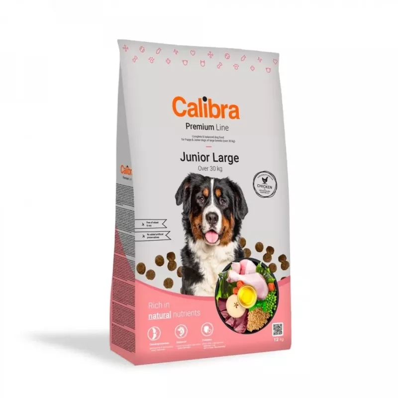CALIBRA Premium Line Junior Large Chicken - droogvoeding voor honden - 12kg