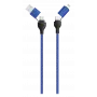 USB-kabel 2GO 797368 1,2 m USB-A/USB-C USB-C/Lightning zwart blauw