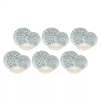 Tafelservies voor 6 personen Rose&Tulipani R18420TA18 Sea Stones design, 18-delig
