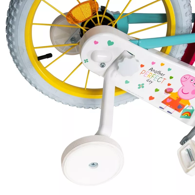 Kinderfiets Toimsa TOI1698 16 inch met Peppa Pig-afbeeldingen, geschikt voor leeftijd 3–6
