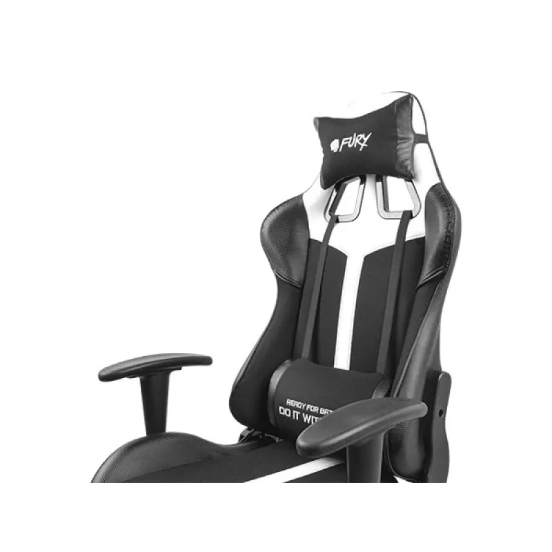 FURY Avenger XL universele gamingstoel gevoerde zitting zwart, wit