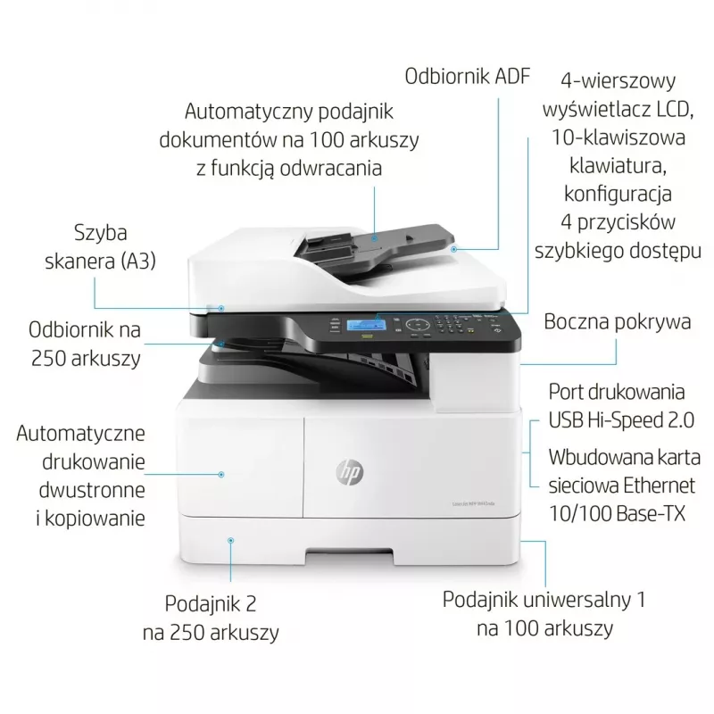 All-in-One-printer HP LaserJet M443nda Laser A3 1200 x 1200 DPI 24 ppm