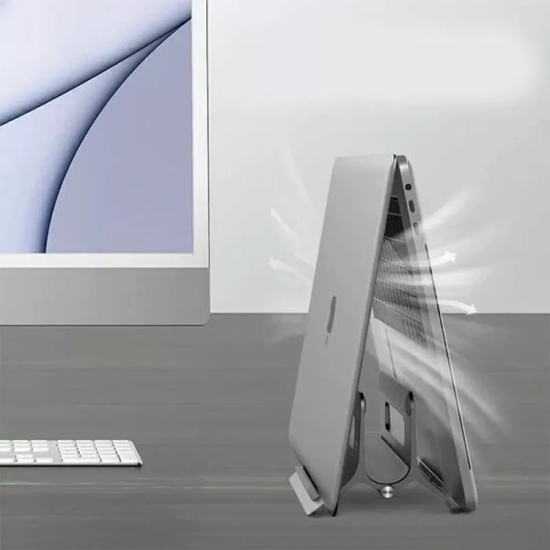 Gravity houderstandaard voor MacBook grijs