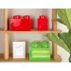 LEGO Storage Brick 4 opbergbox met deksel, transparant rood