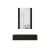 Kaptafel met spiegel cama meble PAFOS 80×41,6×100 cm, MDF-frame, 1 lade, matzwart