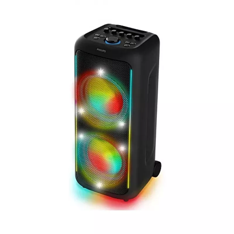 Draagbare partyluidspreker Philips TAX5000E/10 2-weg, 100 W RMS, Bluetooth, 20–20000 Hz, 4 Ω, zwart