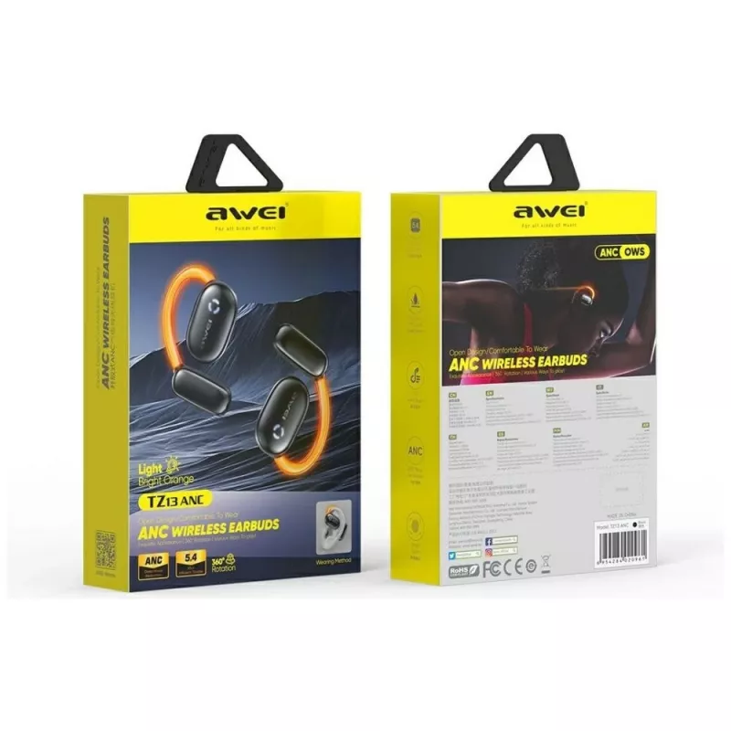 Bluetooth-hoofdtelefoon 5.4 TZ13 ANC Spinner zwart
