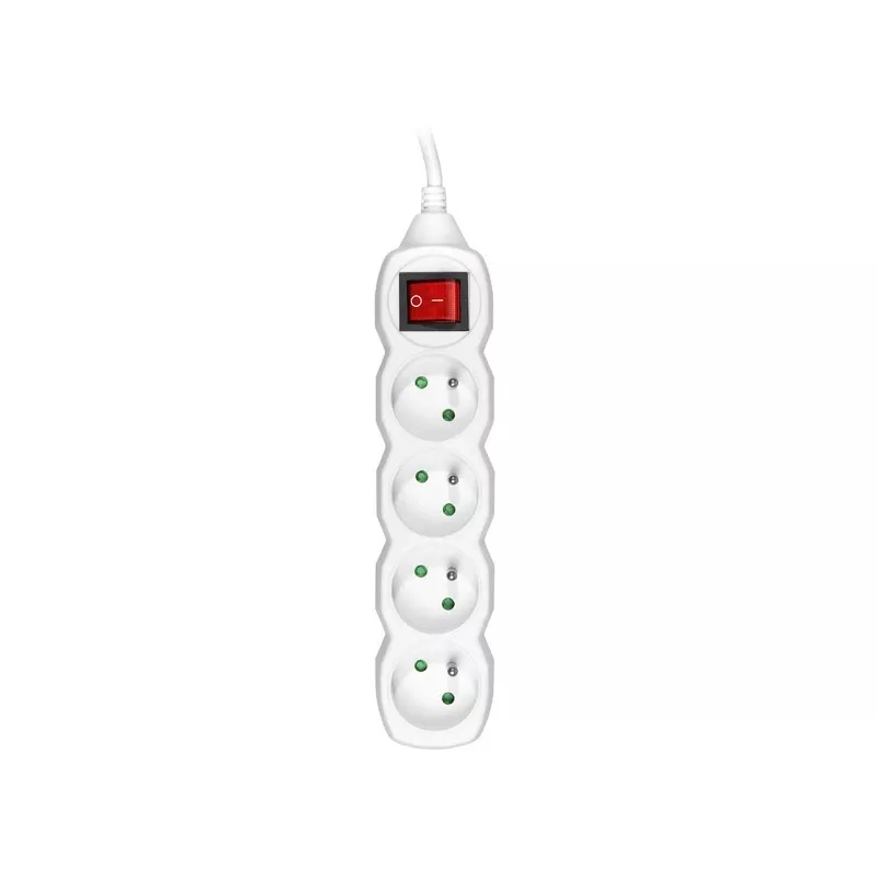 PowerWatch 3 m (4 stopcontacten) wit met aan/uit-schakelaar