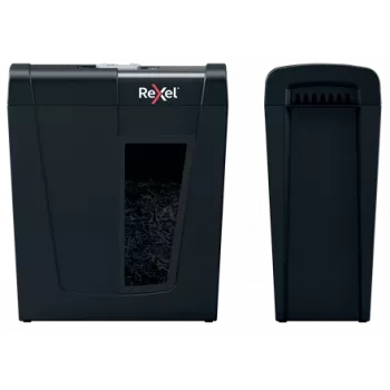Papiervernietiger REXEL Secure X8 — kruisversnippering P-4, 4x40 mm, capaciteit 8 vel, 14 l opvangbak, zwart