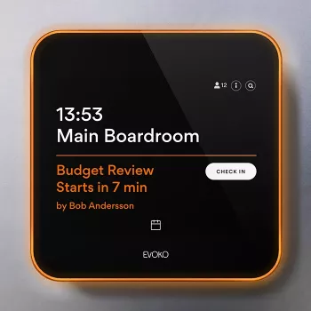 Evoko Liso ruimtemanager digitale deurbebording 20,30 cm (8) touch (ERM2001)