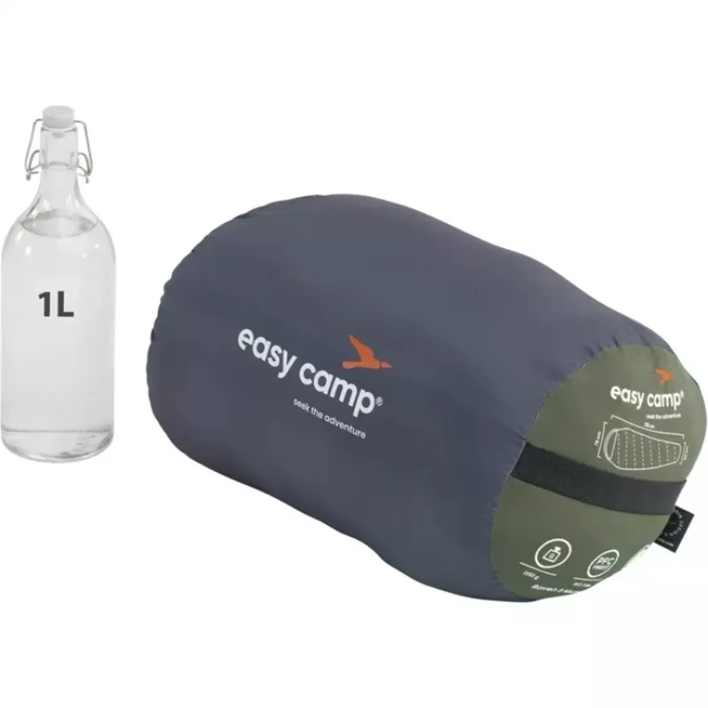 Slaapzak easy camp Raven II mummie 215 x 76 x 50 cm, comfort -16 tot 4 °C