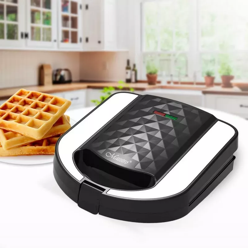 Toaster sandwichmaker Maestro MR-709 3in1 750W – sandwichpers, grill- & wafelplaten, wit