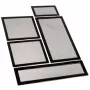 Stoffilter-set DEMCiflex voor Lian Li TU150 Mini-ITX-behuizing — zwart