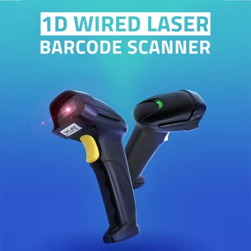 Qoltec 1D laser barcodelezer | USB | zwart