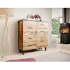 Cama sideboard LOTTA 110 2D4S wotan eiken/mat zwart
