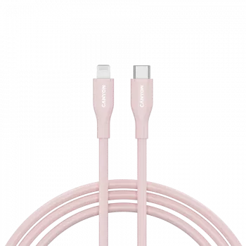 CANYON Kabel CLNM60 C-L 60W MFI 1m siliconen roze