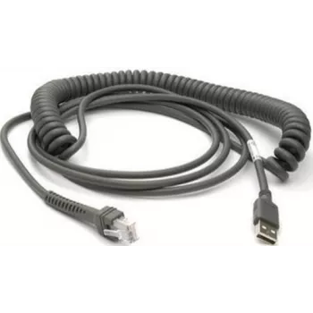 Datalogic USB-kabel USB-kabel, Type-A, spiraalvormig, 3,6m (CAB-467)