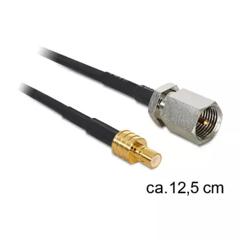 Coaxkabel DeLOCK 88473 0,125m FME SMB goud zwart