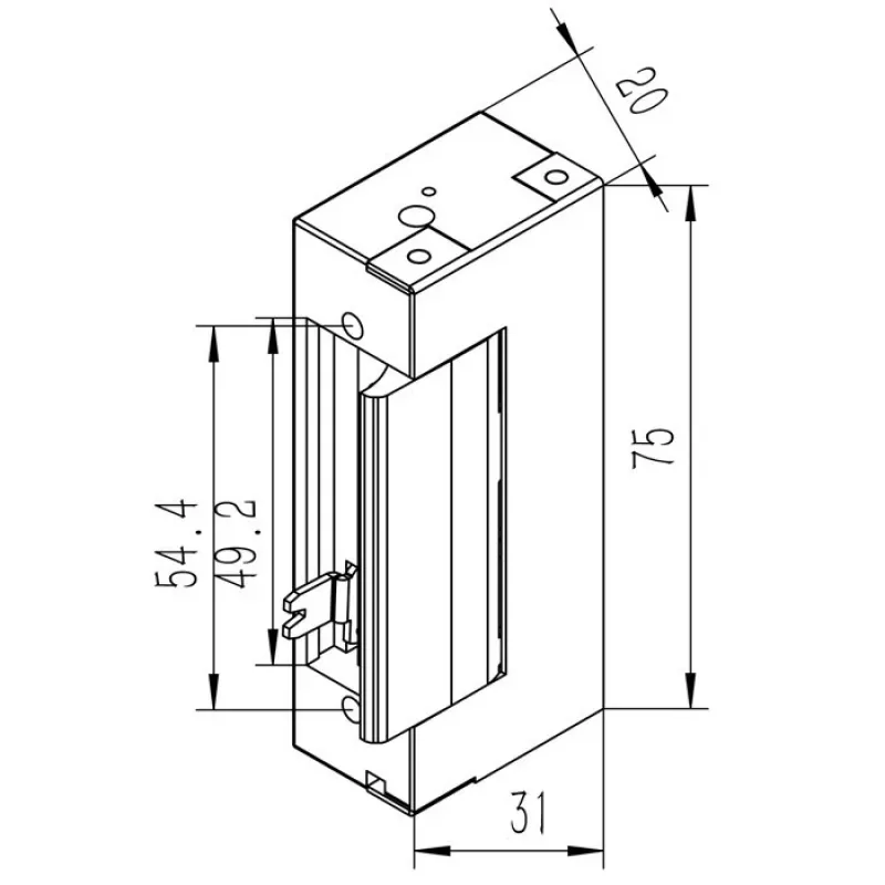 Elektromagnetisch slot QOLTEC 52459 12V symmetrisch met geheugen en vergrendeling