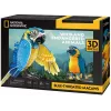 3D-puzzel Cubicfun blauwkeelara, 88 stukjes, model 306-DS1097H