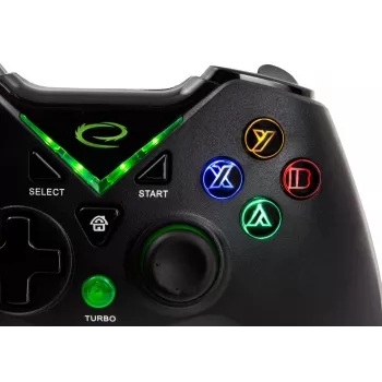 Gamepad Esperanza EGG114K bedraad USB 2.0 zwart — 12 knoppen, 2 joysticks, vibratie, voor pc & Xbox Series X/S/One