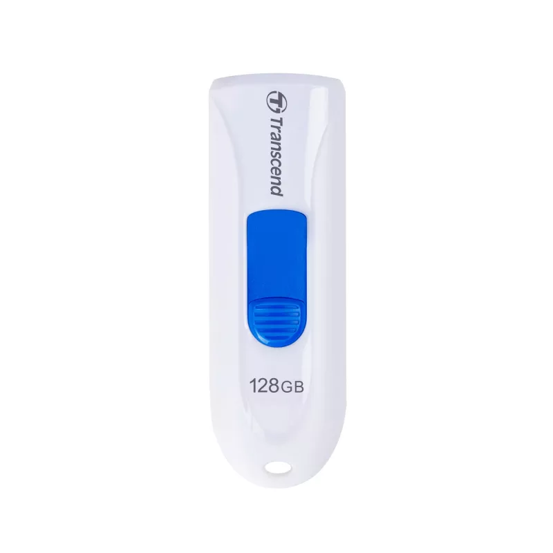 Transcend JetFlash 790 TS128GJF790W USB-stick, 128 GB, USB 3.1 Gen 1, uitschuifbare connector, wit