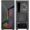 Aerocool Scape-G-BK-v2 midi-tower, Tempered Glass, FRGB - zwart