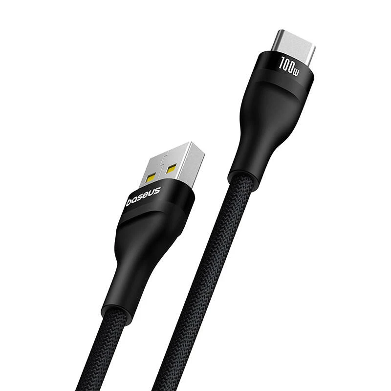 Baseus Flash 2 USB A naar USB C snellaadkabel 2 m 100 W zwart