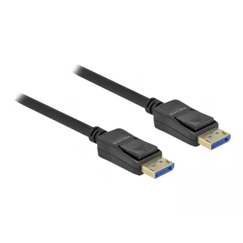 Delock - DisplayPort-kabel - DisplayPort (M) naar DisplayPort (M) - DisplayPort 2,0 - 1,0m - Ondersteunt 10K 60 Hz (10.240 x 4320) - Zwart (80261)