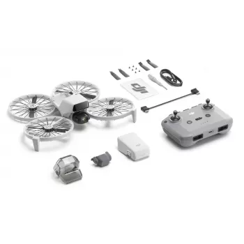 DJI Flip drone met 4 rotoren, 48 MP camera, 3840×2160 video, 3110 mAh accu, zwart/wit
