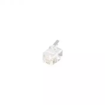 Equip telefoonstekker, RJ11, 4P4C, RJ-11 (4P4C), transparant, 0,5 g, 7,62 mm, 12,3 mm, 7,2 mm