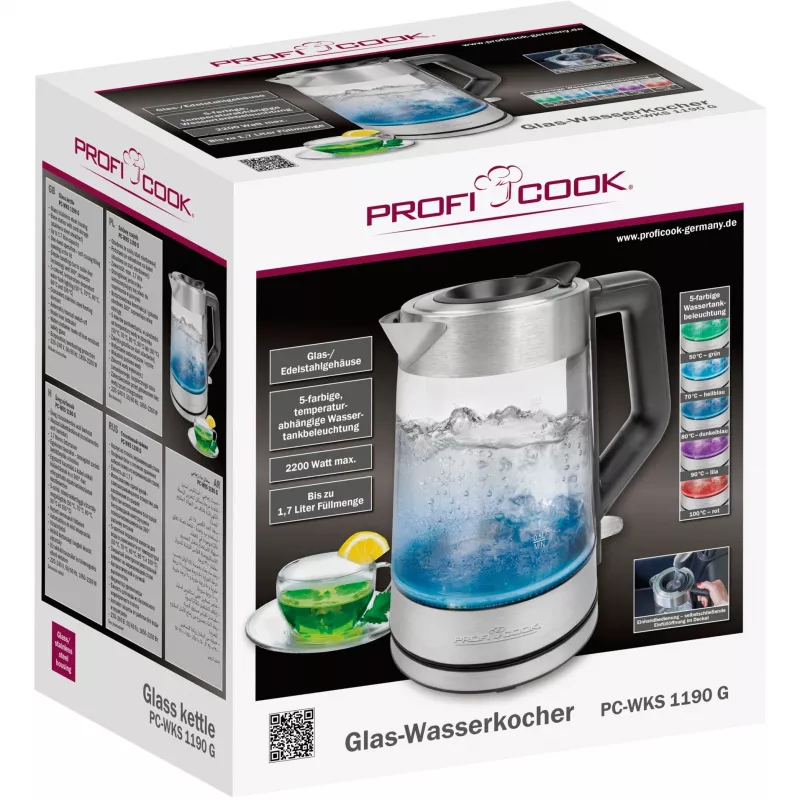 Proficook elektrische glazen waterkoker PC-WKS 1190 G