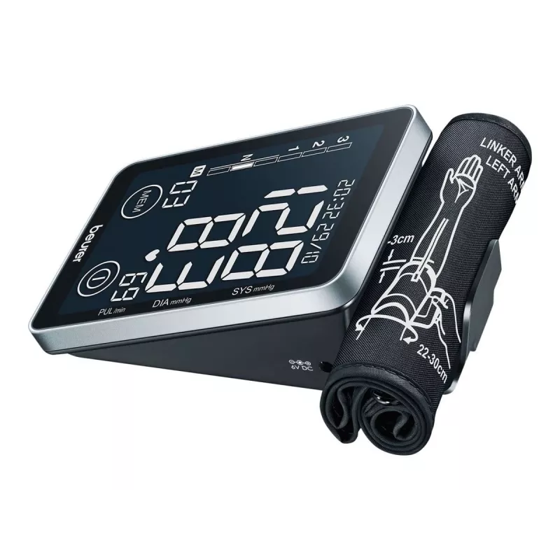 Beurer BM 58 bovenarm-bloeddrukmeter (65516), hartritmestoornisdetectie, USB-pc-interface, zwart