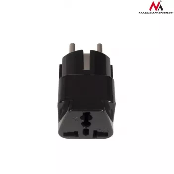 Netstekkeradapter Maclean MCE155 NEMA 5-15P Type E FR zwart