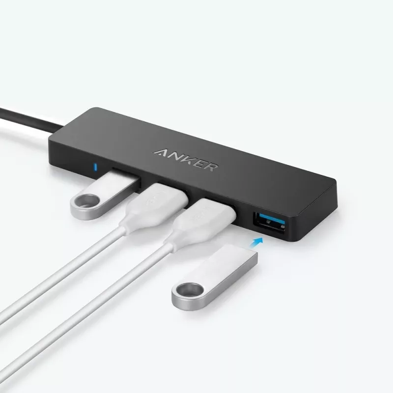 USB Hub Anker Innovations A7516016 USB 3.2 Gen 1 Type-A 5000 Mbit/s zwart