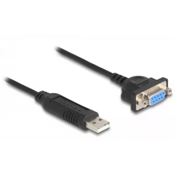 DeLOCK USB 2.0 naar serieel RS-232 adapter 50 cm FTDI zwart