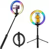 LogiLink Smartphone-ringlamp met selfie-stick-statief, DM 20cm (AA0156)