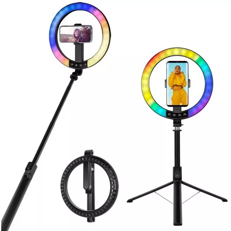 LogiLink Smartphone-ringlamp met selfie-stick-statief, DM 20cm (AA0156)