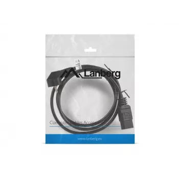 Stroomkabel CEE 7/7 - IEC 320 C19 16A VDE 1,8M zwart