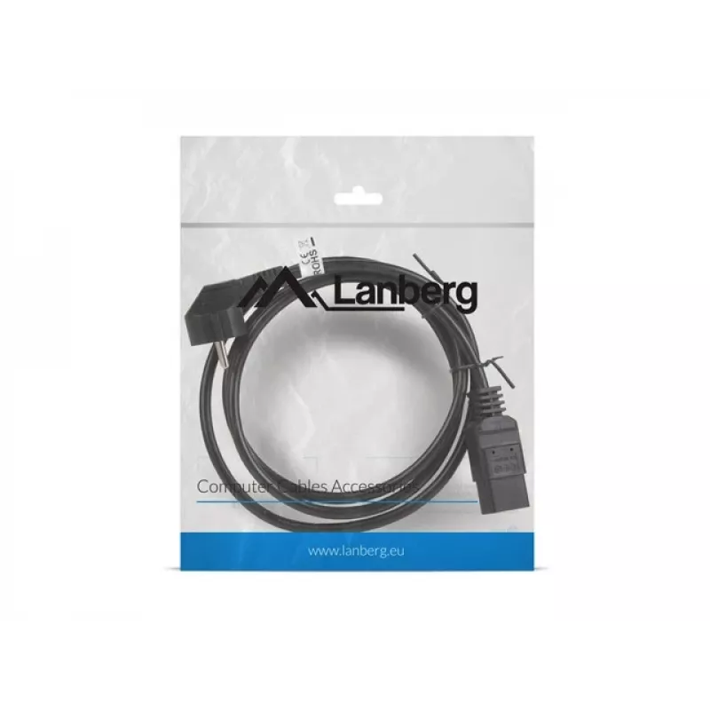 Stroomkabel CEE 7/7 - IEC 320 C19 16A VDE 1,8M zwart