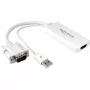 Delock - video-/audioadapter - USB, 15 pin D-Sub (DB-15) male naar HDMI female - 25cm - wit (62460)