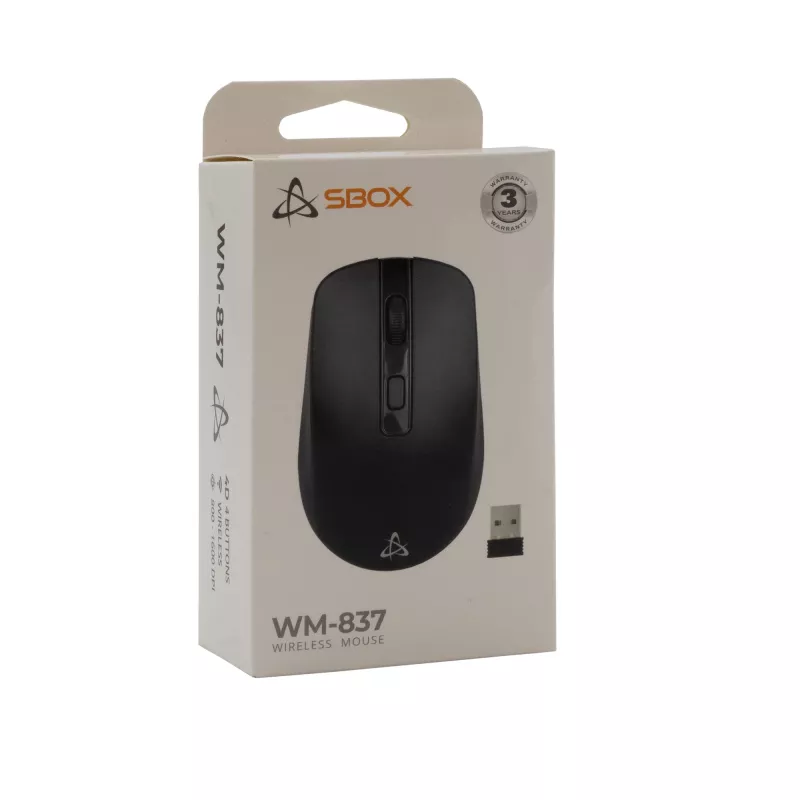 Muis SBOX WM-837 zwart USB Type-A