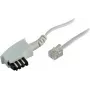 Telefoonkabel S/CONN TAE-F stekker Western 6/4 universeel wit 6 m - ShiverPeaks