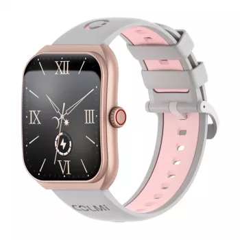 Smartwatch Colmi P86 roségoud met hartslagmeter, waterdicht