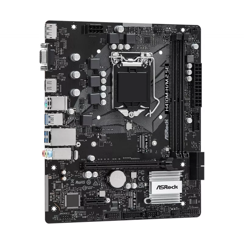 ASRock H410M-H/M.2 SE moederbord Intel H410 LGA 1200 micro ATX