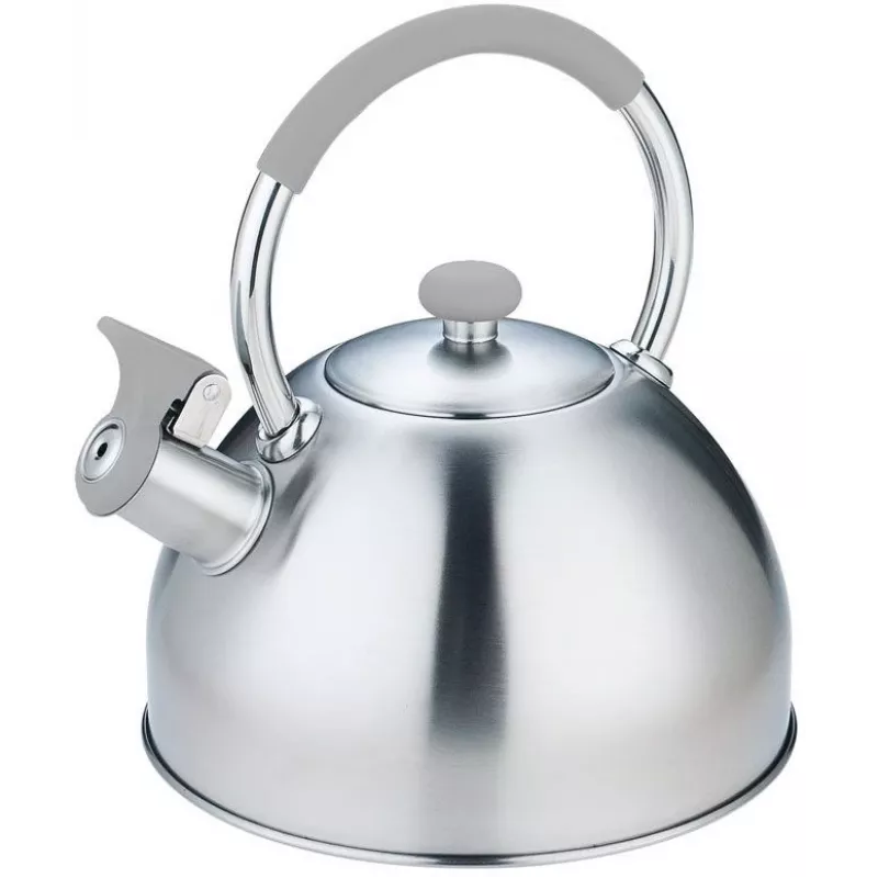 Waterkoker Maestro MR-1323 — RVS, 2,5 L, fluitketel met klapdeksel, koel siliconen handgreep