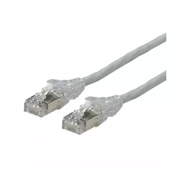 DTWYLER patchkabel Cat.6A (klasse EA) S/FTP, CU 7702 flex LSOH, AMP v2, gekruist, grijs, 2 m