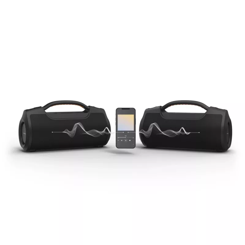 Soundbar HAMA Soundbarrel 2.0 zwart Bluetooth draadloos — compact 2.0-kanaals