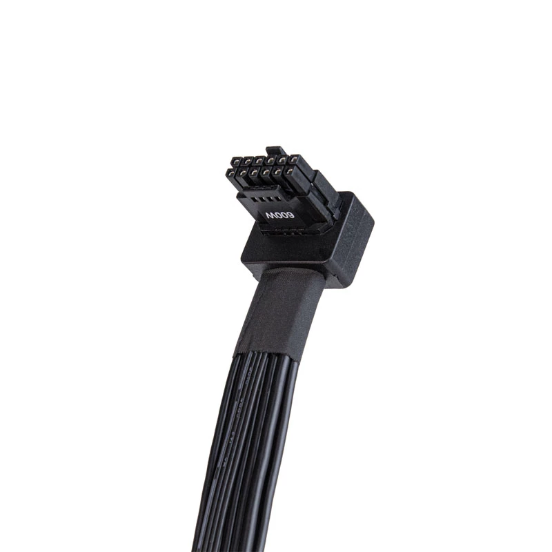 SilverStone SST-PP14-90 12VHPWR-kabel, 90 graden, 650 mm, zwart